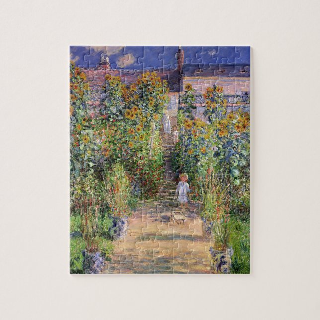 Quebra-cabeça Jardim de Monet em Vétheuil (Vertical)