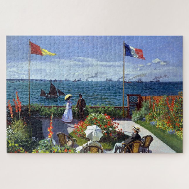 Quebra-cabeça Jardim de Sainte-Adresse por Claude Monet (Horizontal)