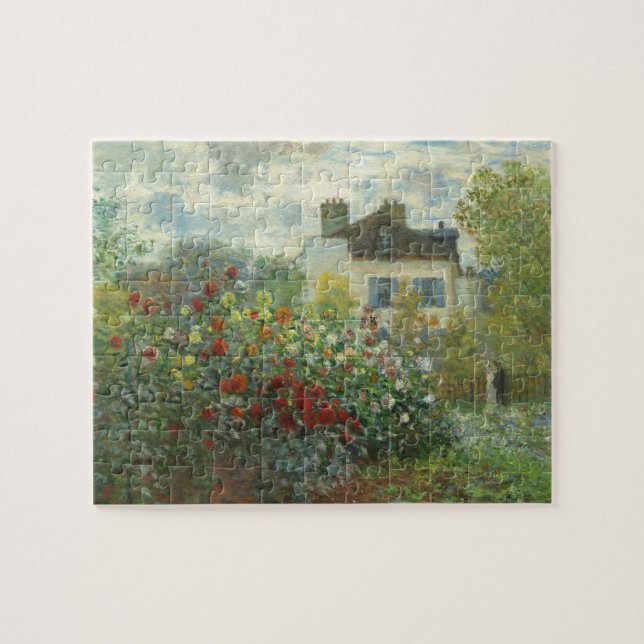 Quebra-cabeça Jardim do Artista Monet em Argenteuil Pintura (Horizontal)
