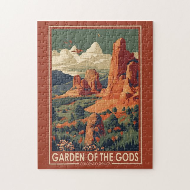 Quebra-cabeça Jardim do Primavera do Rio Gods Colorado (Vertical)