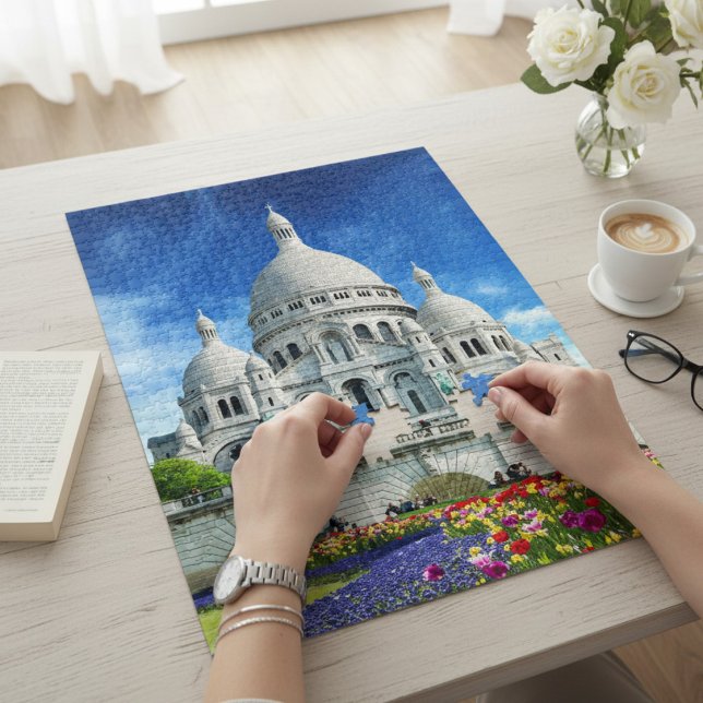 Quebra-cabeça Jardim Ensolarado de Paris Sacre Coeur (Criador carregado)