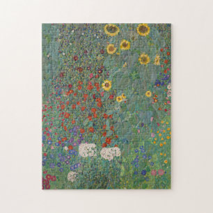 Quebra-cabeça Jardim fazenda Girassóis por Gustav Klimt Paintin
