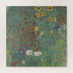 Quebra-cabeça Jardim fazenda Girassóis por Gustav Klimt Painting
