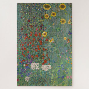 Quebra-cabeça Jardim fazenda Girassóis por Gustav Klimt Painting