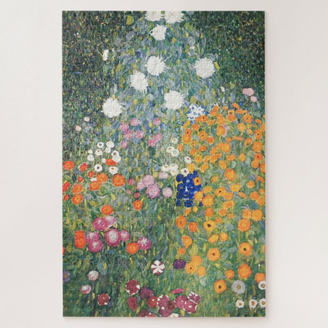 Quebra-cabeça Jardim Flor Gustav Klimt (Vertical)