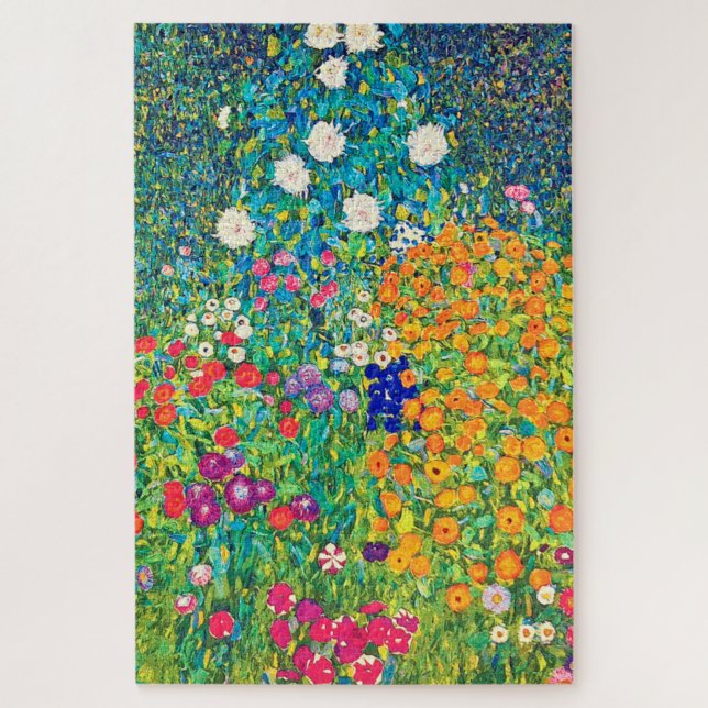 Quebra-cabeça Jardim Flor, Gustav Klimt (Vertical)