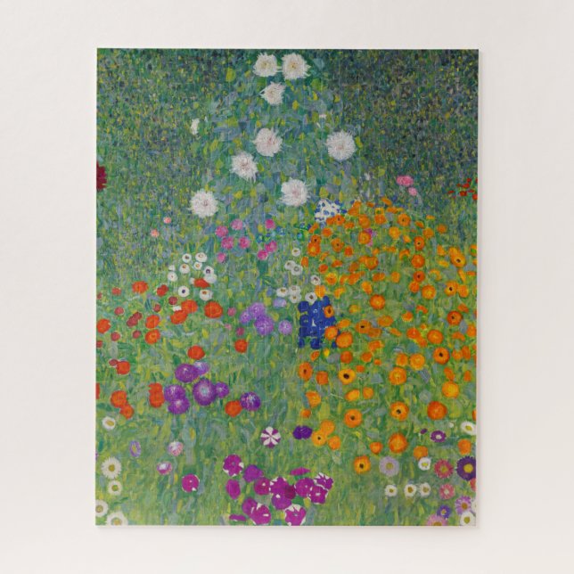 Quebra-cabeça Jardim Flor por Gustav Klimt (Vertical)