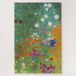 Quebra-cabeça Jardim Flor por Gustav Klimt<br><div class="desc">Por favor,  visite minha loja para obter design mais interessante e mais opções de cores. => zazzle.com/colorfulworld*</div>