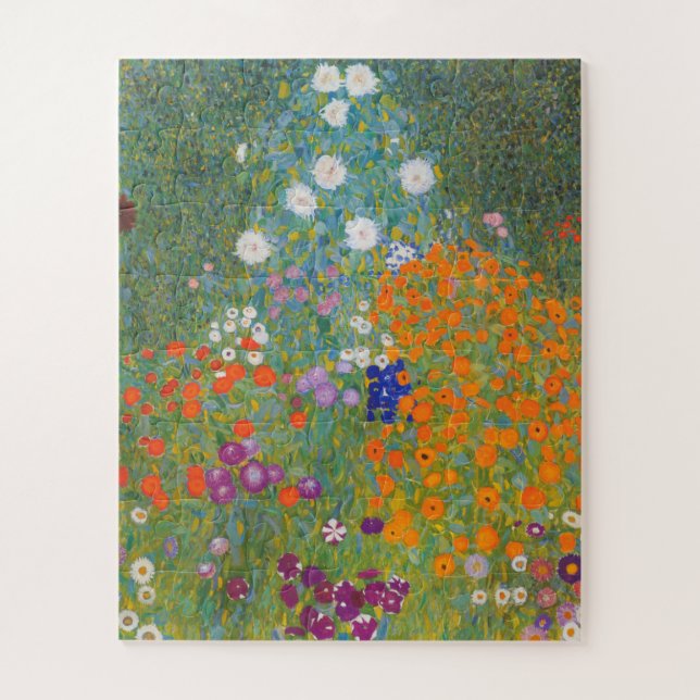 Quebra-cabeça Jardim Flor por Gustav Klimt (Vertical)