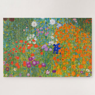 Quebra-cabeça Jardim Flor por Gustav Klimt