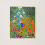 Quebra-cabeça Jardim Flor por Gustav Klimt<br><div class="desc">Por favor,  visite minha loja para obter design mais interessante e mais opções de cores. => zazzle.com/colorfulworld*</div>