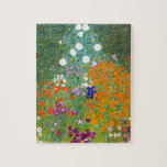 Quebra-cabeça Jardim Flor por Gustav Klimt Vintage Floral<br><div class="desc">Bauerngarten / Flower Garden / Cottage Garden vintage art pintado em 1905 pelo austríaco Symbolista & Art Nouveau Artista Gustav Klimt (1862-1918)</div>