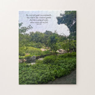 Quebra-cabeça Jardim Japonês com Isaiah 58:11