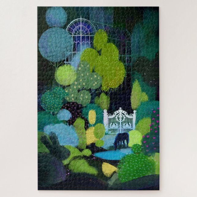 Quebra-cabeça Jardim Secreto Noturno (Vertical)