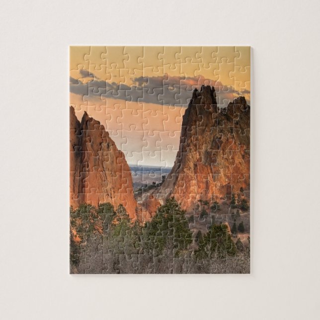 Quebra-cabeça Jardim sob luz suave (Vertical)