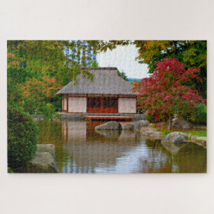 Quebra-cabeça Jardim Zen Japonês Hamburgo Alemanha. Quebra-cabeç