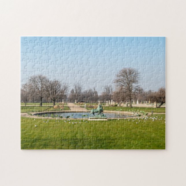 Quebra-cabeça Jardin des Tuileries in Winter - Paris (Horizontal)