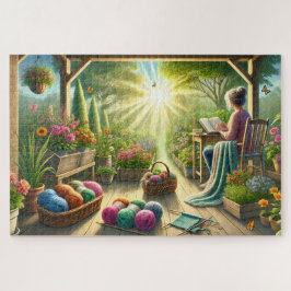 Quebra-cabeça Jardinagem Tricô Leitura Retiro Sereno da Mãe