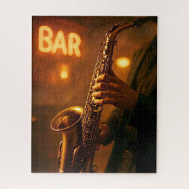 Quebra-cabeça Jazz em Luzes de Bar