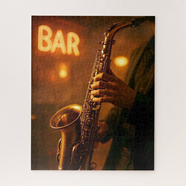 Quebra-cabeça Jazz em Luzes de Bar (Vertical)