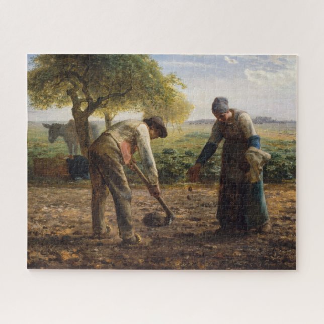 Quebra-cabeça Jean-Francois Millet - Potato Planters (Horizontal)