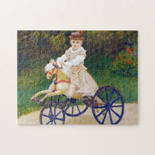 Quebra-cabeça Jean Monet em um cavalo mecânico Claude Monet