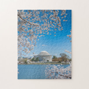 Quebra-cabeça Jefferson Memorial em Primavera
