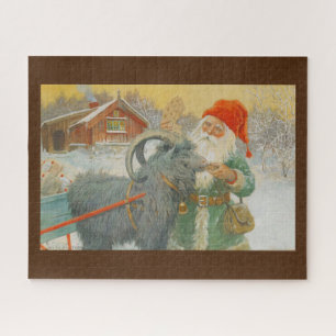 Quebra-cabeça Jenny Nystrom - "The Sled Goat" - Natal