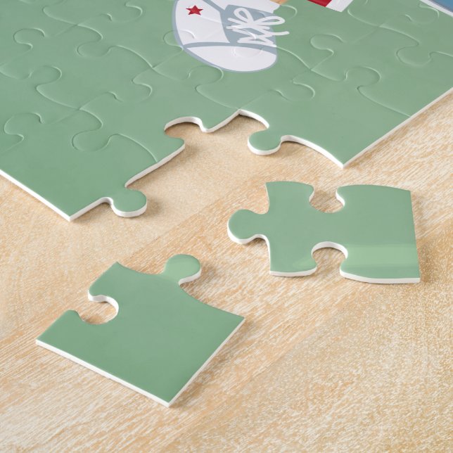 Quebra-cabeça Jérsey vermelho jogador de basquete bonito (Lateral)