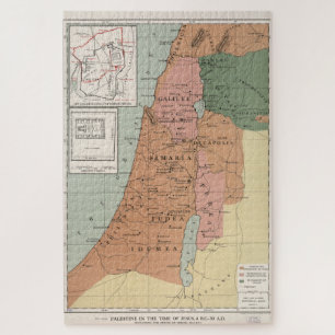 Quebra-cabeça Jerusalém durante o período romano - Mapa da Pal