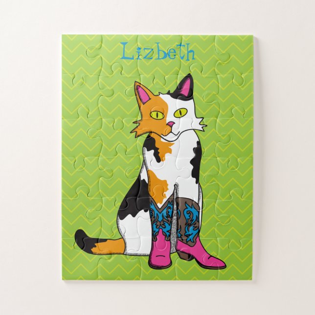 Quebra-cabeça Jester, as Crianças de Gato Personalizadas (Vertical)