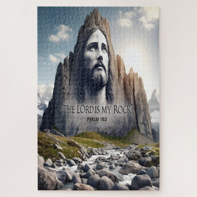 Quebra-cabeça Jesus a Rocha dos Séculos (Vertical)