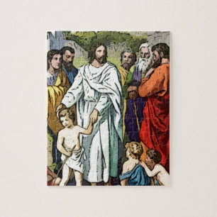 Quebra-cabeça Jesus ama as crianças pequenas