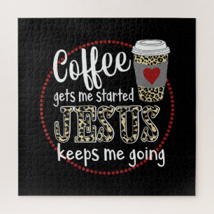 Quebra-cabeça Jesus Amor Café Me Inicia Jesus Me Mantém