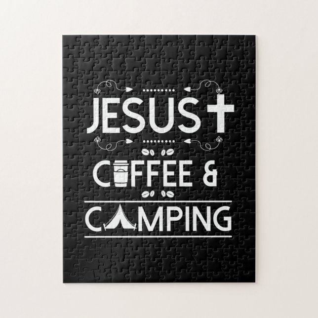 Quebra-cabeça Jesus Café E Acampamento (Vertical)