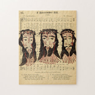 Quebra-cabeça Jesus Christ Thorn Crown Folk art Painting