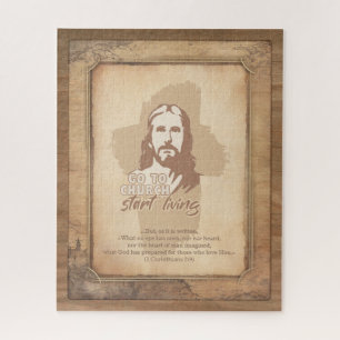 Quebra-cabeça Jesus Cristo. Christian Preacher Old Fashioning