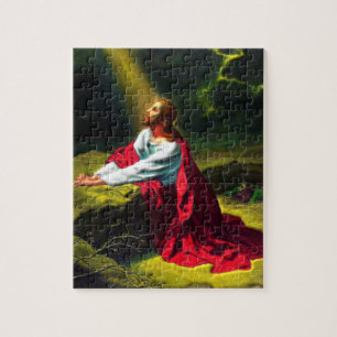 Quebra-cabeça Jesus Cristo que Praying no jardim de Gethsemane