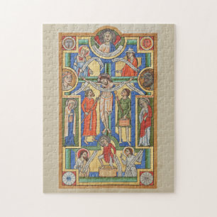 Quebra-cabeça Jesus Crucificado Iluminação Medieval