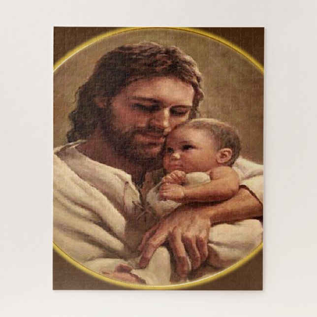 Quebra-cabeça Jesus e criança (Vertical)