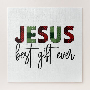 Quebra-cabeça Jesus é o melhor presente de sempre no Natal crist