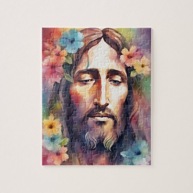 Quebra-cabeça Jesus em Aquarela (Vertical)