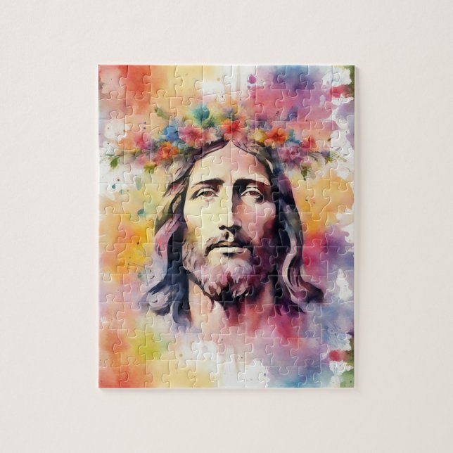 Quebra-cabeça Jesus em Aquarela (Vertical)