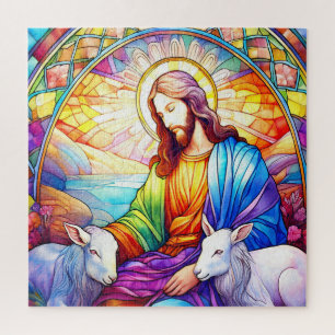 Quebra-cabeça Jesus em Vitral