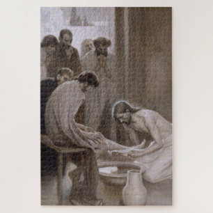 Quebra-cabeça Jesus Lavando os Pés de Seus Discípulos