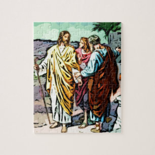 Quebra-cabeça Jesus na estrada a Emmaus