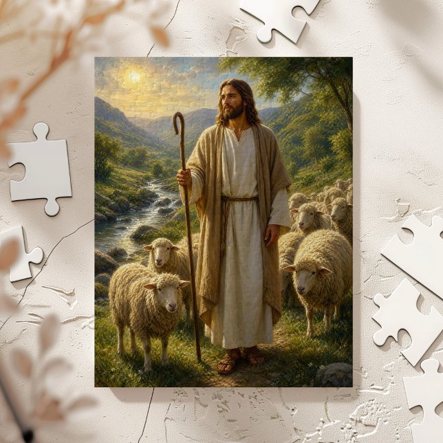 Quebra-cabeça Jesus o Bom Pastor em Golden Valley (Criador carregado)