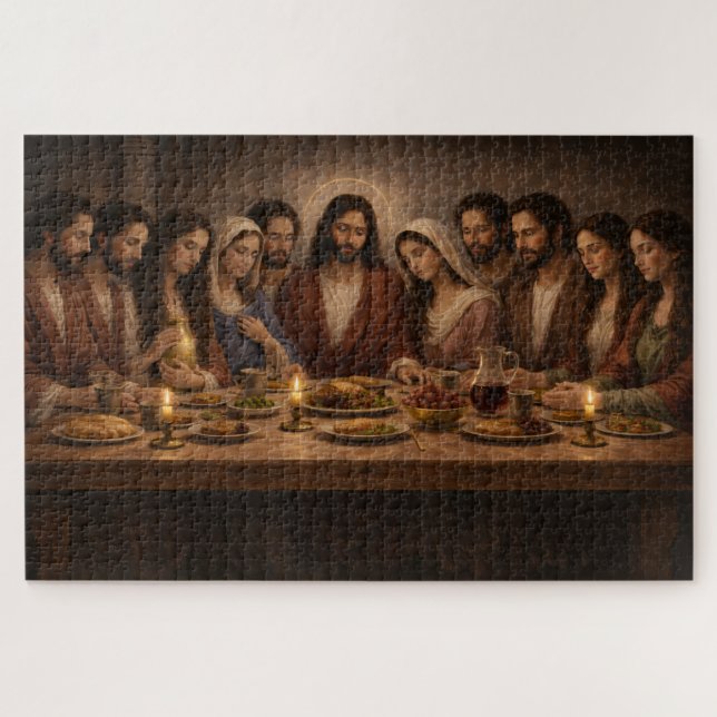 Quebra-cabeça Jesus With Family And Mary Magdalene Supper  (Horizontal)