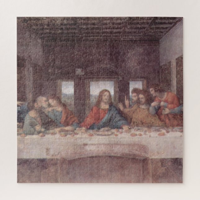 Quebra-cabeça Jesus "Yeshua" O Último Jantar, Leonardo da Vinci (Vertical)