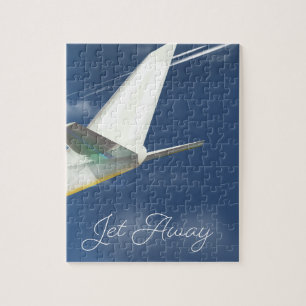 Quebra-cabeça Jet Away poster de viagens.